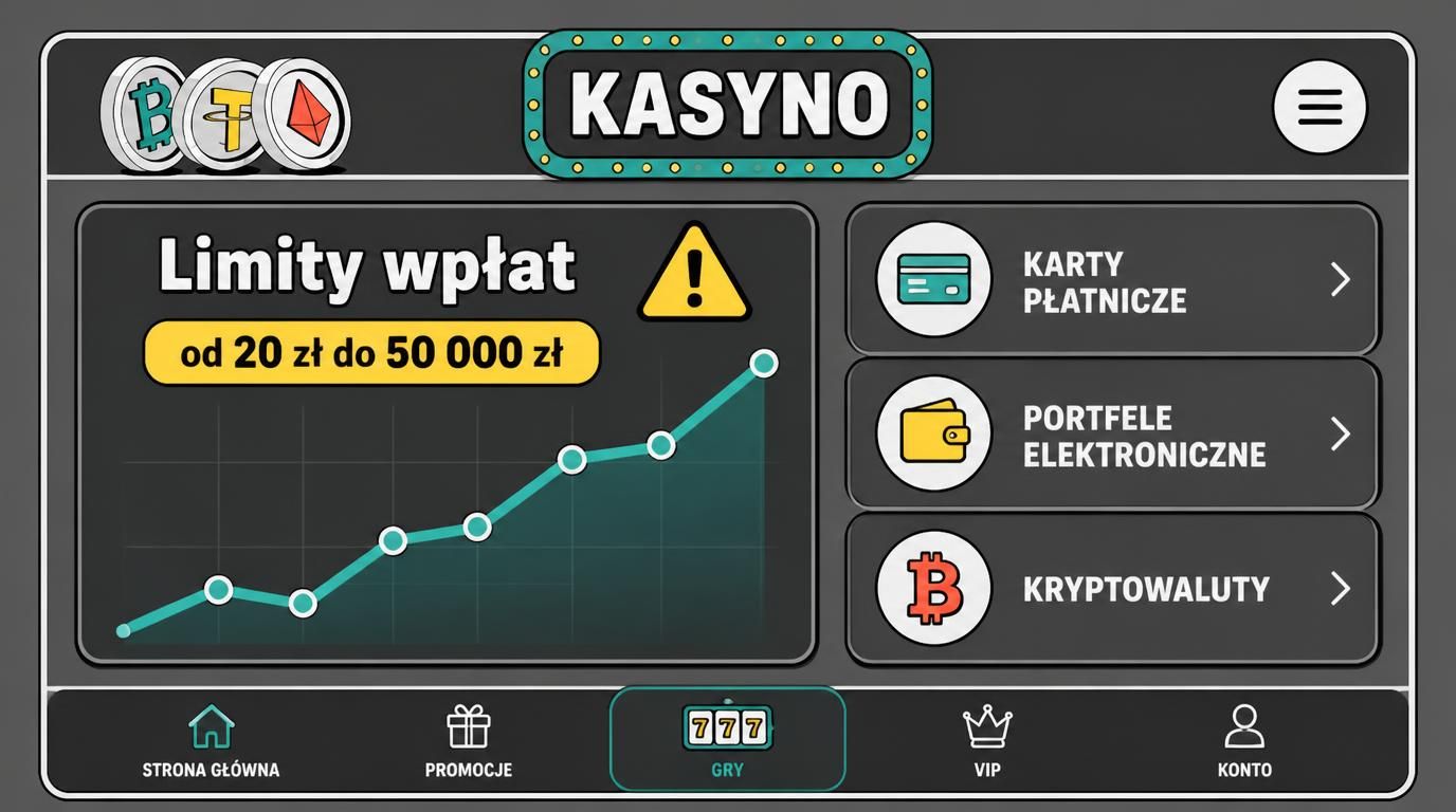 Grafika z ikonami metod płatności i zakresami kwot.